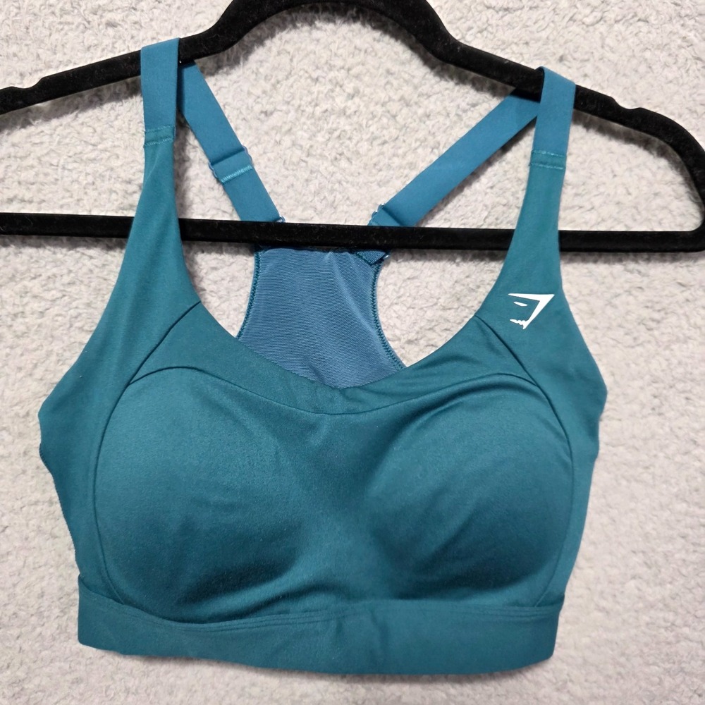 Gymshark Women's Sports Bra Size XS Extra Small Adjustable Teal Green Blue